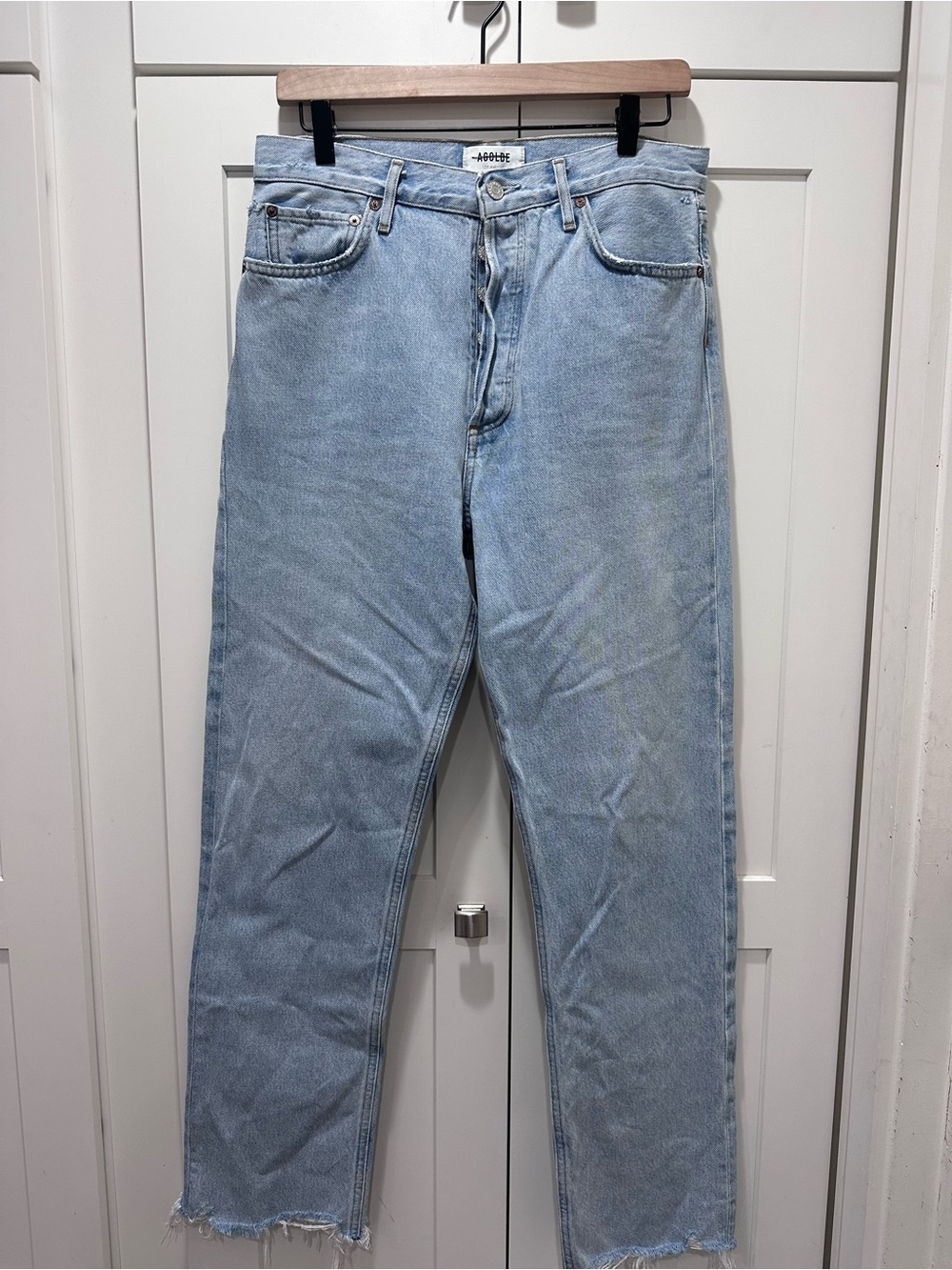 Agolde 90’s Pinch Waist High-Rise Straight Leg Jeans Size 28 - Picture 3 of 12